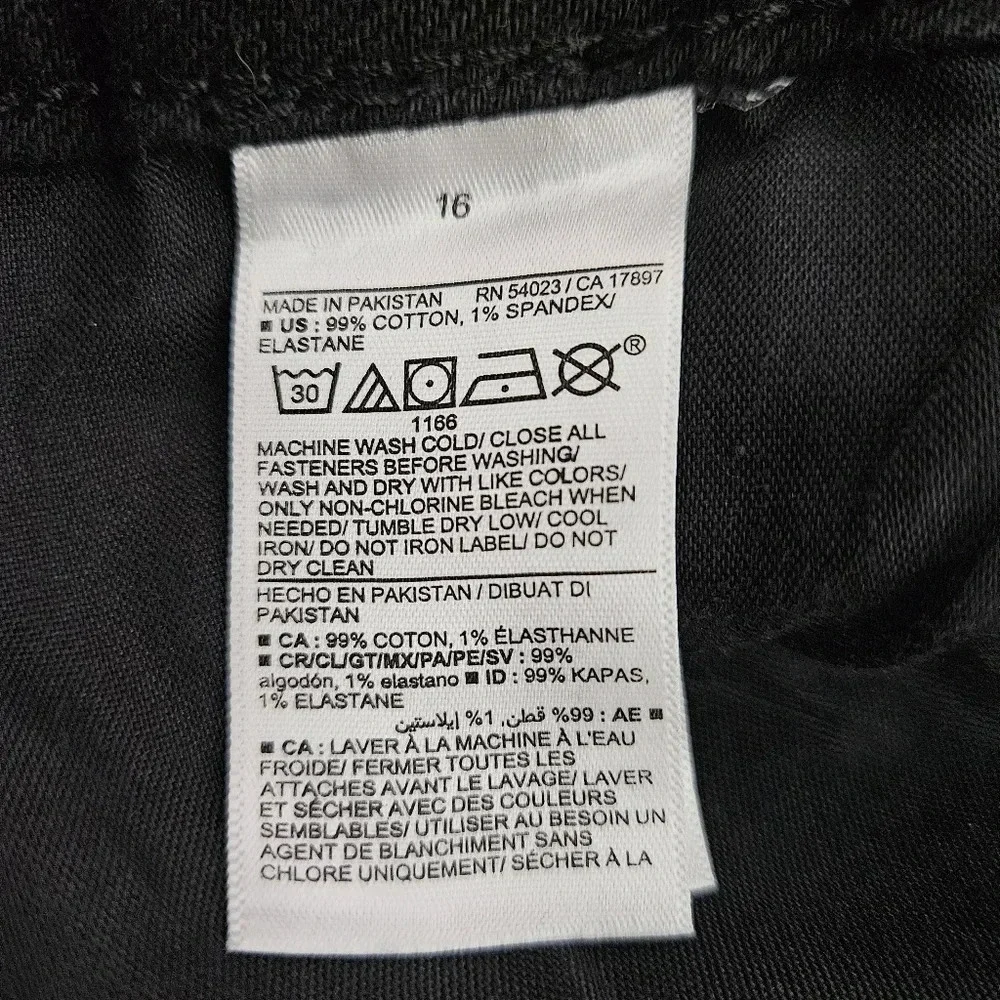 Old Navy OG Straight Denim Shorts Black Jack High Rise Rolled Cuffed - Picture 5 of 6